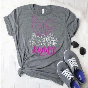 Bunny ears flowers EASTER  t-shirt unisex